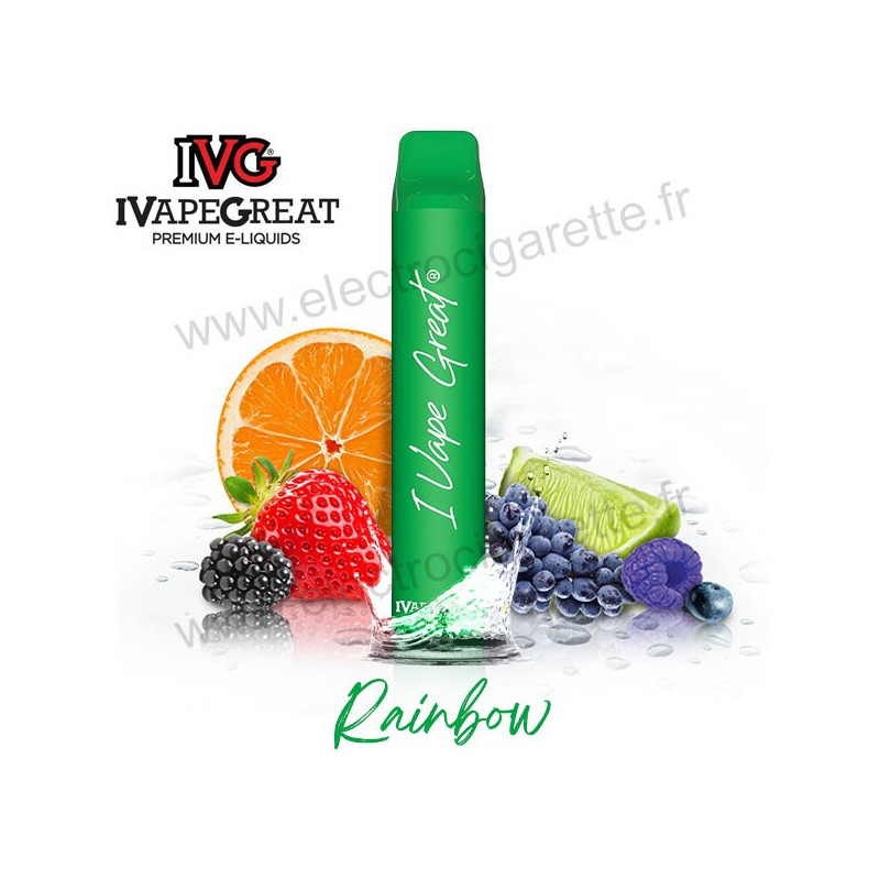 Rainbow - I Vape Great Plus - IVG - Puff Vape Pen - Cigarette jetable
