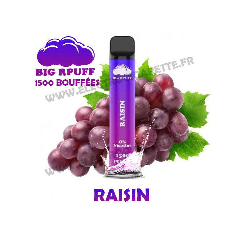 Raisin - Big Rpuff - 1500 Puff Vape Pen - Cigarette jetable