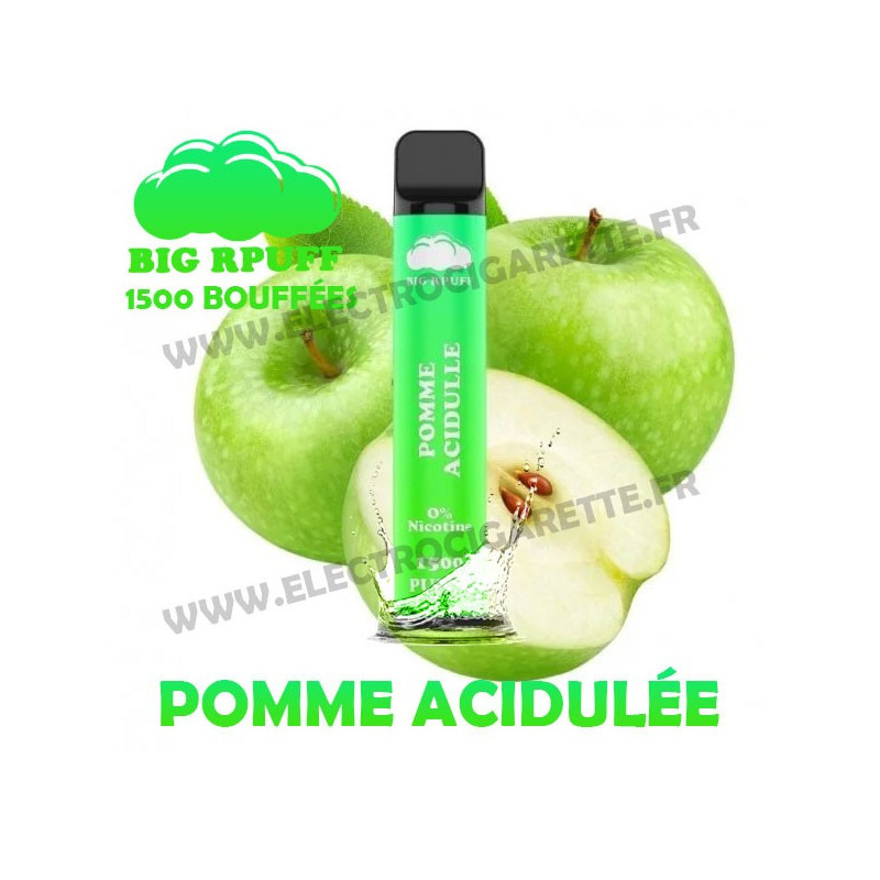 Pomme Acidulée - Big Rpuff - 1500 Puff Vape Pen - Cigarette jetable