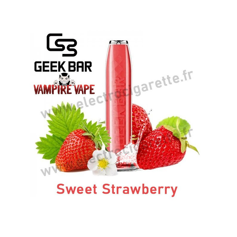 Sweet Strawberry - Geek Bar - Geek Vape - Vampire Vape - Vape Pen - Cigarette jetable