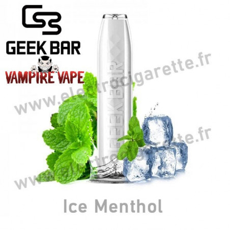 Ice Menthol - Geek Bar - Geek Vape - Vampire Vape - Vape Pen - Cigarette jetable