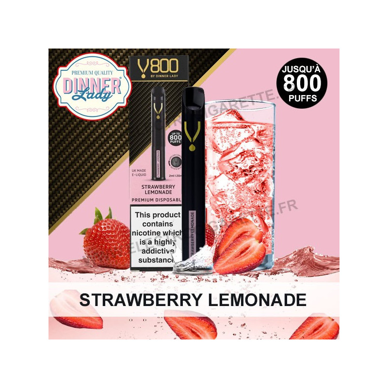 Strawberry Lemonade - Dinner Lady v800 - Puff - Cigarette jetable