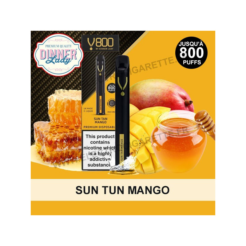 Sun Tun Mango - Mango Ice - Dinner Lady v800 - Puff - Cigarette jetable