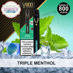 Triple Menthol - Dinner Lady v800 - Puff - Cigarette jetable