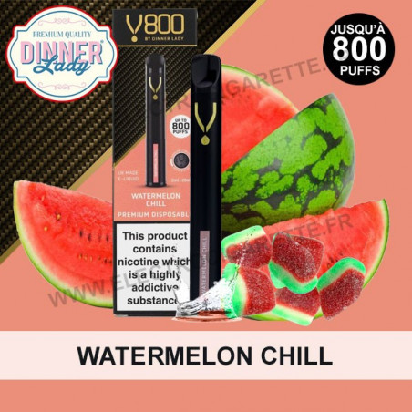 Watermelon Chill - Dinner Lady v800 - Puff - Cigarette jetable