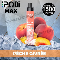 Pêche Givrée - PodiPuff Max - Podissime - Vape Pen - Cigarette jetable