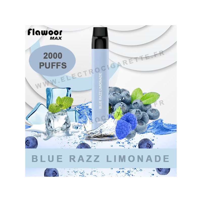 Blue Razz Limonade - Flawoor Max - 2000 Puffs - Vape Pen - Cigarette jetable