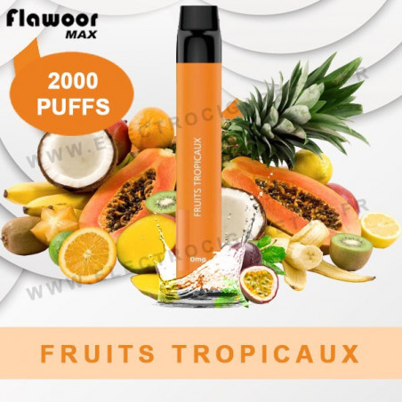 Fruits Tropicaux - Flawoor Max - 2000 Puffs - Vape Pen - Cigarette jetable