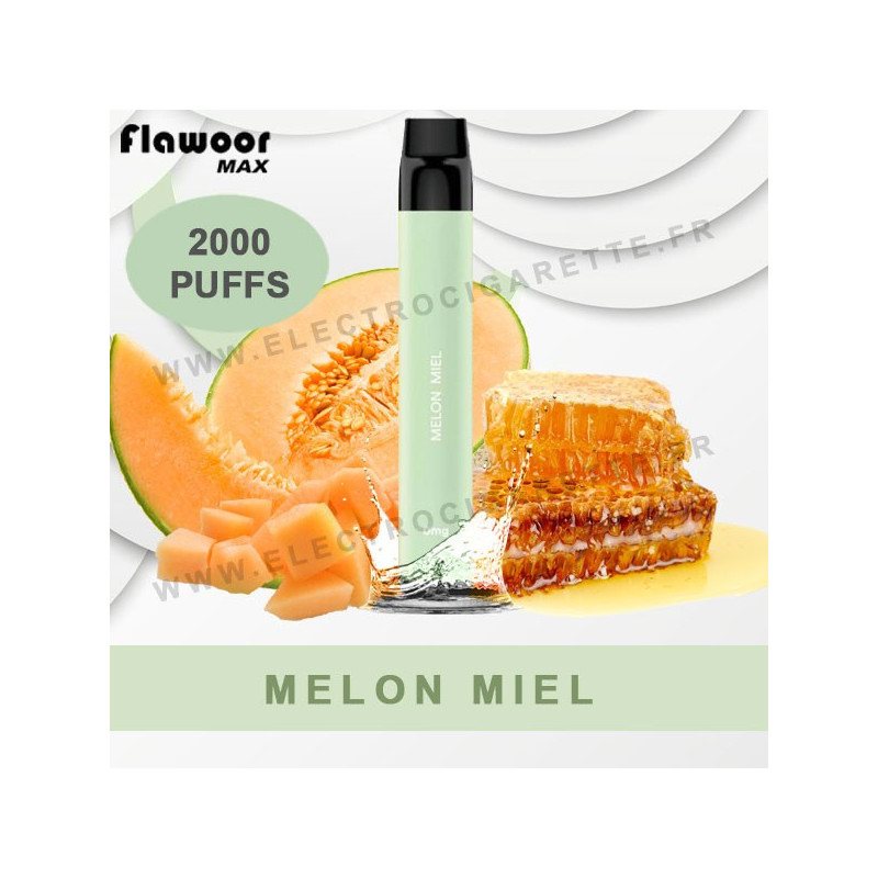 Melon Miel - Flawoor Max - 2000 Puffs - Vape Pen - Cigarette jetable