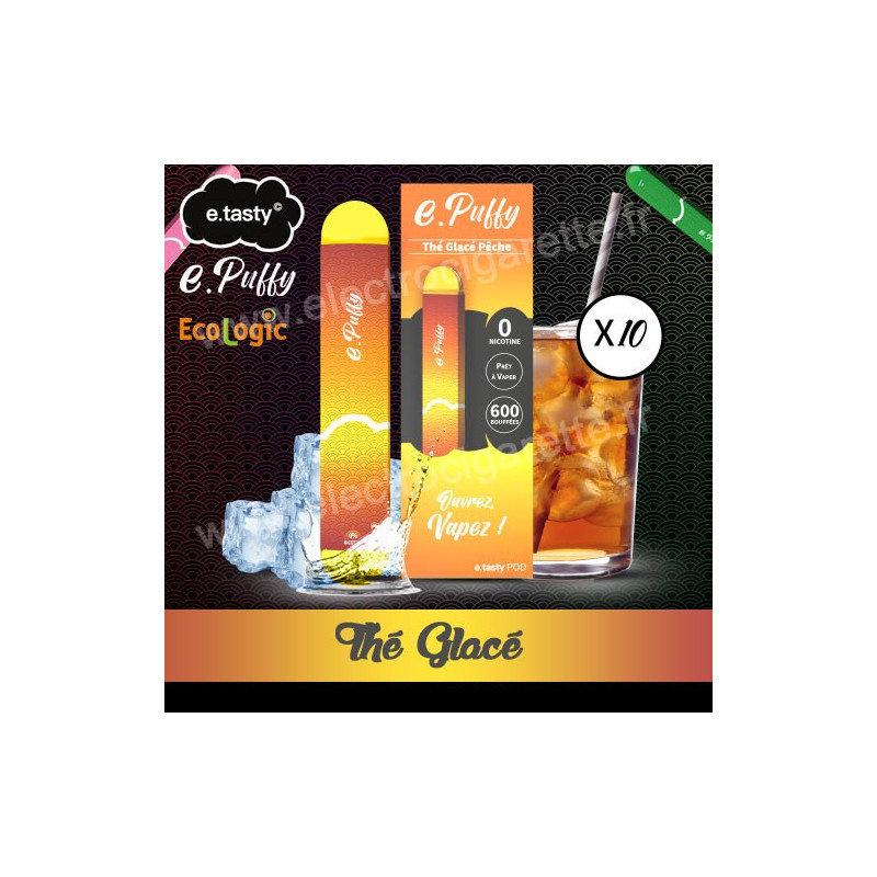 Thé Glacé - e.Puffy - e.Tasty - Vape Pen - Cigarette jetable