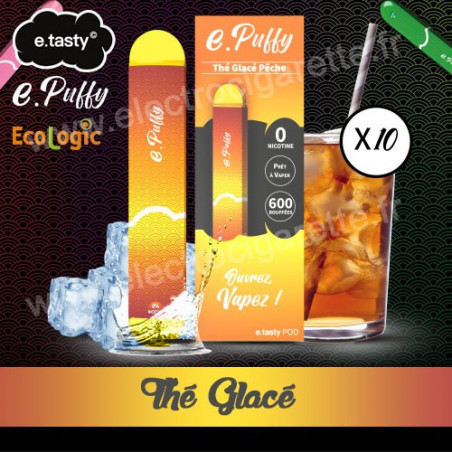 Thé Glacé - e.Puffy - e.Tasty - Vape Pen - Cigarette jetable