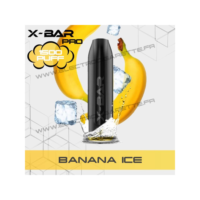 Banana Ice - X-Bar Pro - 1500 Puff - Vape Pen - Cigarette jetable