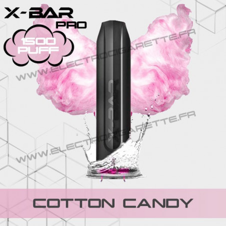 Cotton Candy - X-Bar Pro - 1500 puff - Vape Pen - Cigarette jetable
