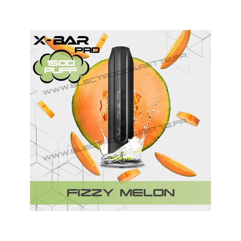 Fizzy Melon - X-Bar Pro - 1500 Puff - Vape Pen - Cigarette jetable