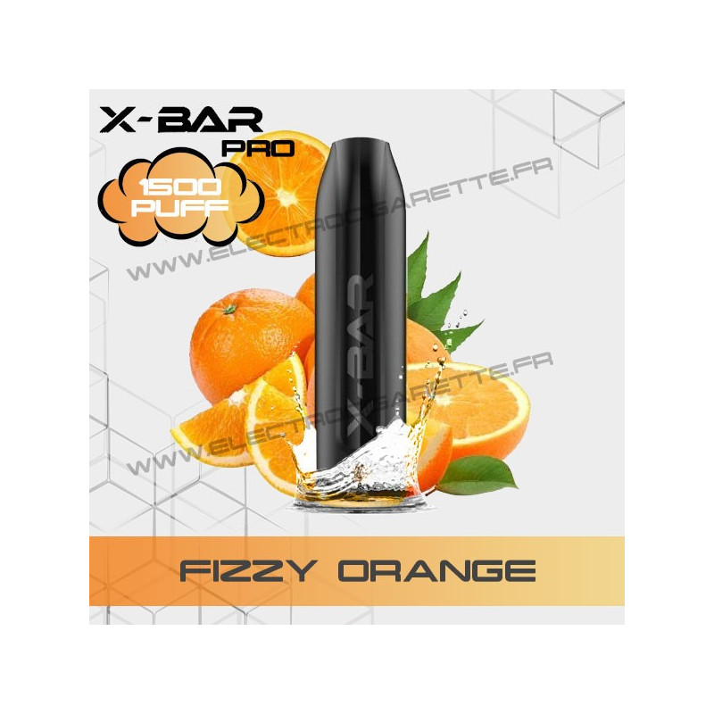 Fizzy Orange - X-Bar Pro - 1500 Puff - Vape Pen - Cigarette jetable