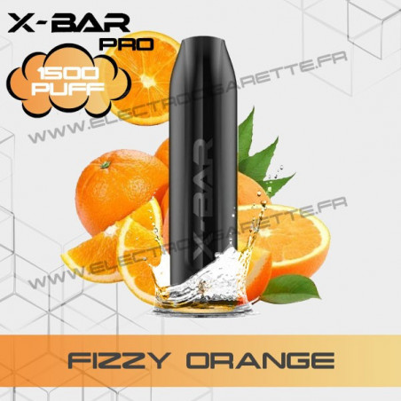 Fizzy Orange - X-Bar Pro - 1500 Puff - Vape Pen - Cigarette jetable