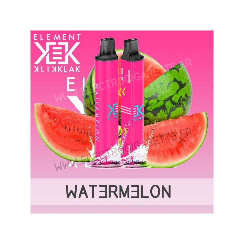 Watermelon - Klik Klak - Element E-Liquid - Puff - Cigarette jetable