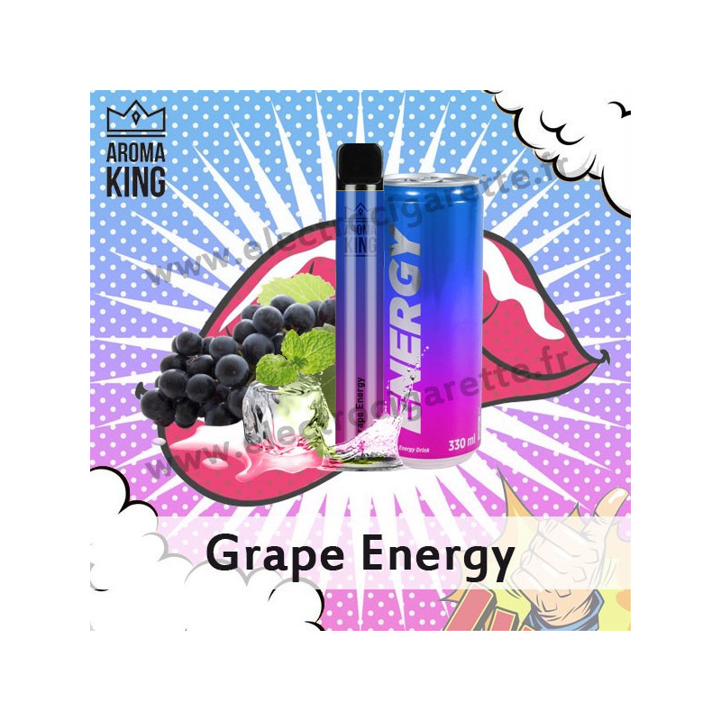Grape Energy - Aroma King - Vape Pen - Cigarette jetable