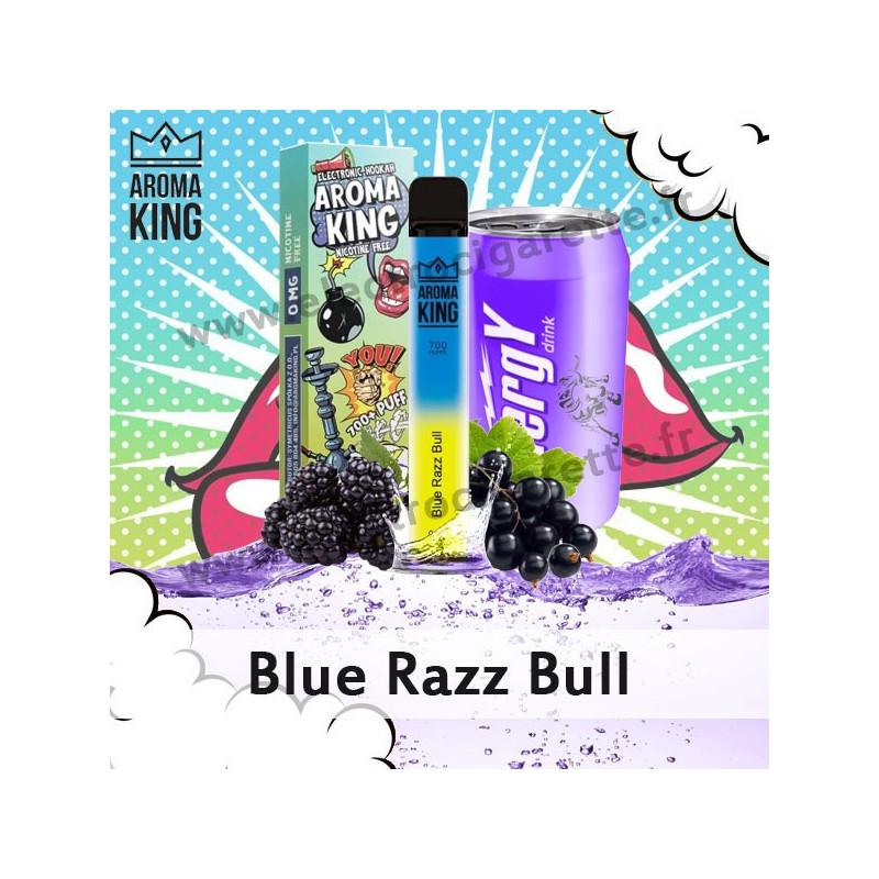 Blue Razz Bull - Hookah - Aroma King - Vape Pen - Cigarette jetable