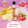 Ice Banane Fraise - Crème glacé Fraise Banane - Wpuff - Vape Pen - Cigarette jetable