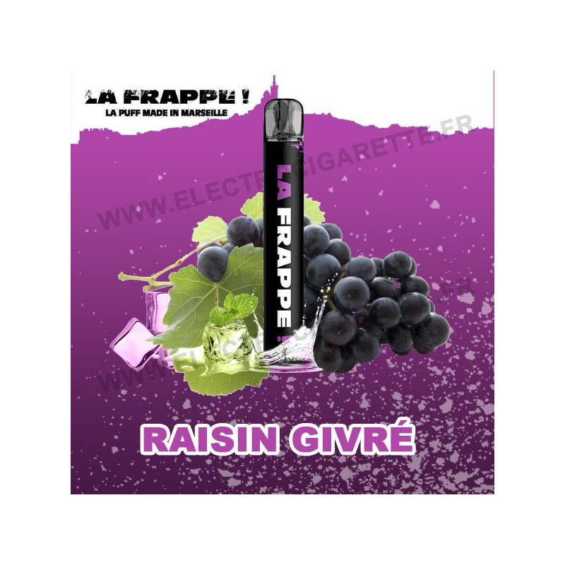 Raisin Givrée - Puff La Frappe - Vape Pen - Cigarette jetable - 600 bouffées