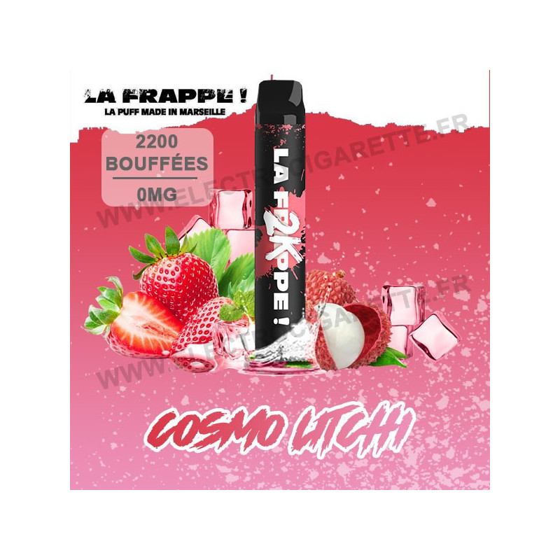 Cosmo Litchi - Puff La Frappe 2K - 2200 Puffs - Vape Pen - Cigarette jetable - 2200 bouffées