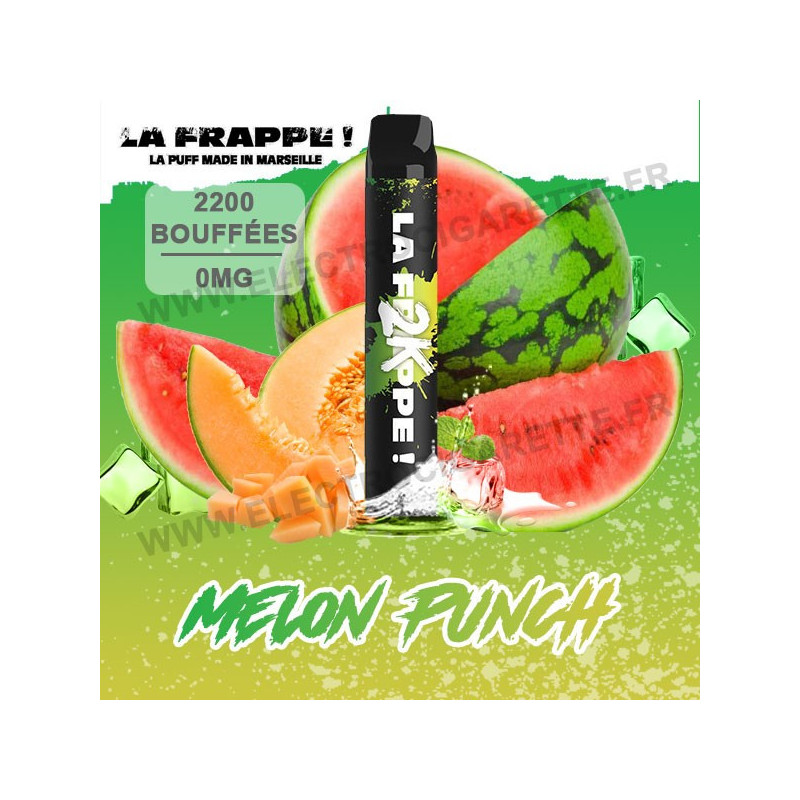Melon Punch - Puff La Frappe 2K - 2200 Puffs - Vape Pen - Cigarette jetable - 2200 bouffées