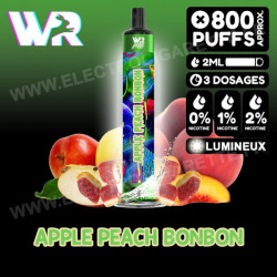 Apple Peach Bonbon - White Rabbit Puff - 800 Puffs - Vape Pen - Cigarette jetable - Effet lumineux quand on aspire
