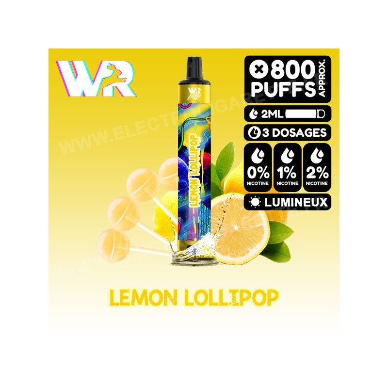 Lemon Lollipop - White Rabbit Puff - 800 Puffs - Vape Pen - Cigarette jetable