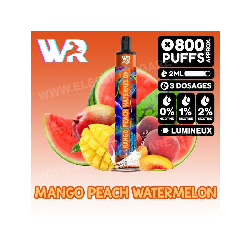 Mango Peach Watermelon - White Rabbit Puff - 800 Puffs - Vape Pen - Cigarette jetable