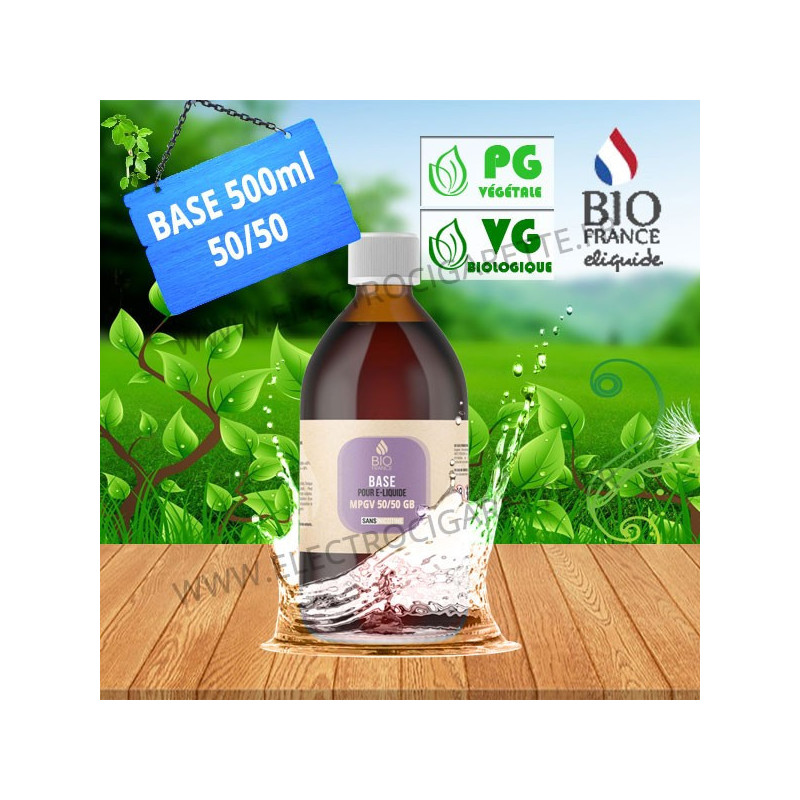 Base e-liquide neutre - Bio France - 500 ml - PG/VG - 50/50