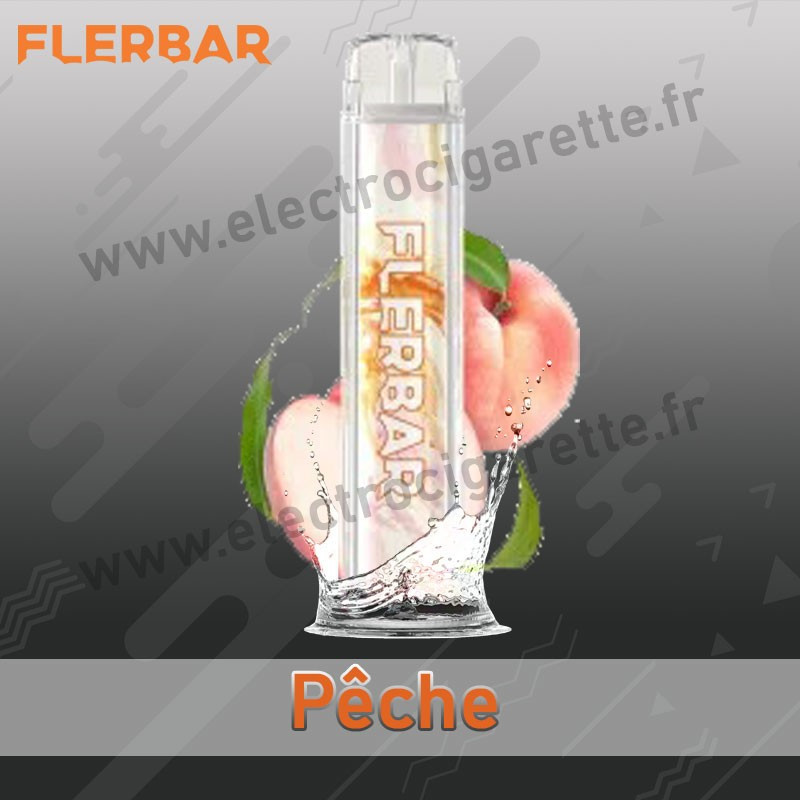 Peach Ice - Pêche Glacée - FlerBar - Puff Vape Pen - Cigarette jetable