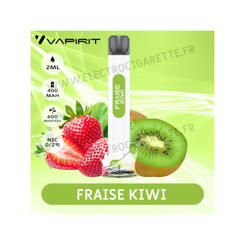 Fraise Kiwi - A2 - Vapirit - Vape Pen - Cigarette jetable - 600 puffs