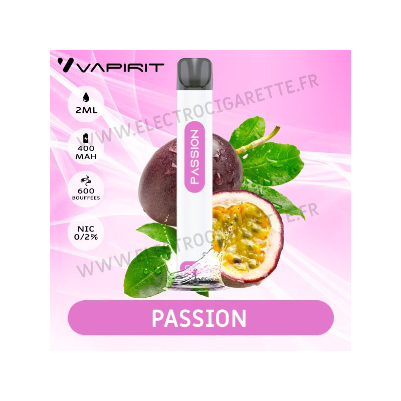 Passion - A2 - Vapirit - Vape Pen - Cigarette jetable - 600 bouffées