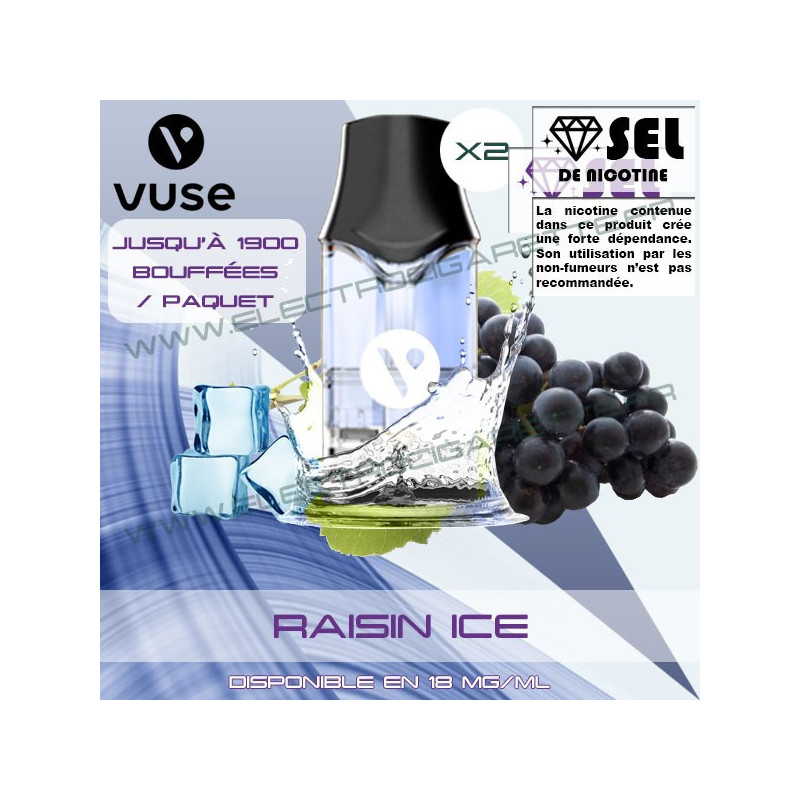 Cartouche EPOD Raisin Ice - Pod VPro ePod - 2 x Capsules - Vuse (ex Vype)