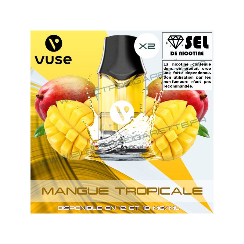 Cartouche EPOD Fusion Mangue Tropicale - Pod VPro ePod - 2ml - 2 x Capsules - Vuse (ex Vype)