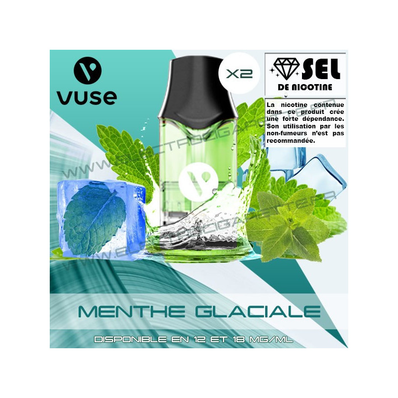 Cartouche EPOD Menthe Glaciale - Pod VPro ePod - 2ml - 2 x Capsules - Vuse (ex Vype)