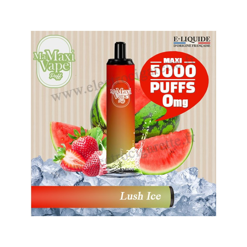 Lush Ice - Ma maxi vape - 5000 puffs - Vape Pen - Cigarette jetable - Sans Nicotine