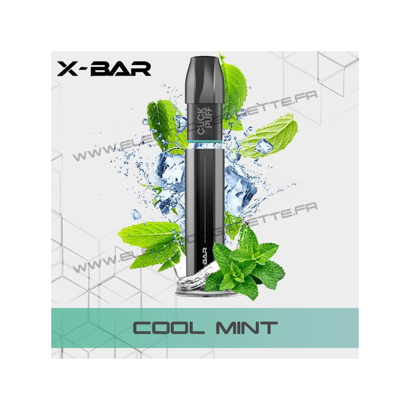Cool Mint - Menthe Fraiche - X-Bar Click Puff - Vape Pen - Cigarette jetable