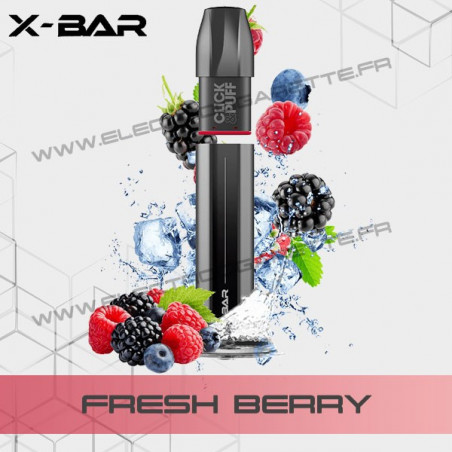Fresh Berry - Fruits Rouges Frais - X-Bar Click Puff - Vape Pen - Cigarette jetable