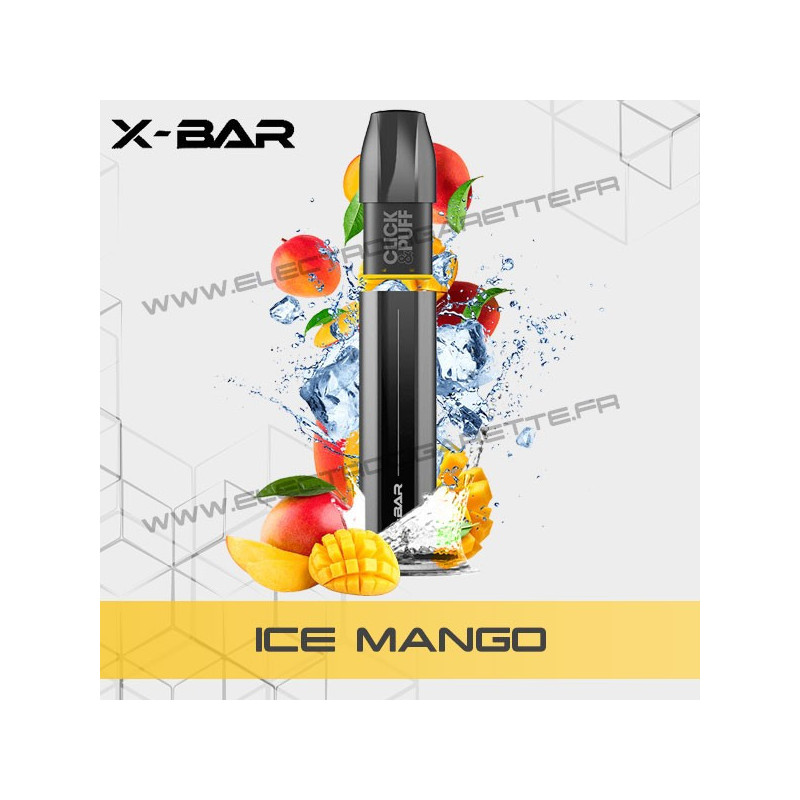 Ice Mango - Mangue Glacée - X-Bar Click Puff - Vape Pen - Cigarette jetable