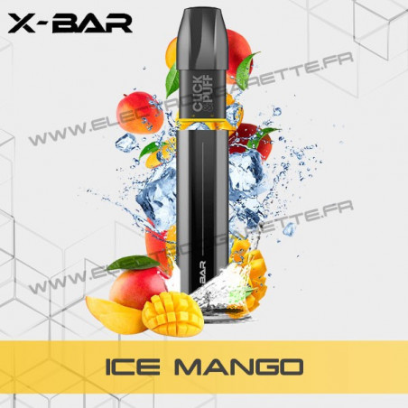 Ice Mango - Mangue Glacée - X-Bar Click Puff - Vape Pen - Cigarette jetable