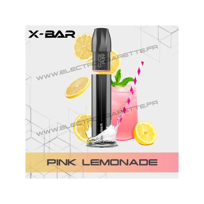 Pink Lemonade - Limonade aux agrumes - X-Bar Click Puff - Vape Pen - Cigarette jetable