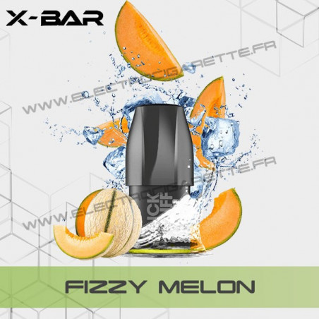 Pod Fizzy Melon - Melon Glacé - X-Bar Click Puff - Cartouche Pod