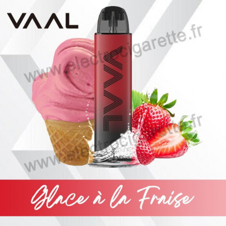 Kit Glace à la Fraise - VAAL CC - Joyetech - Rechargeable - Cigarette jetable - 650 Puffs