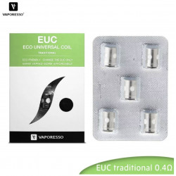 Résistances EUC Vaporesso Traditionnel - Pack de 5 - 0.40 Ohms