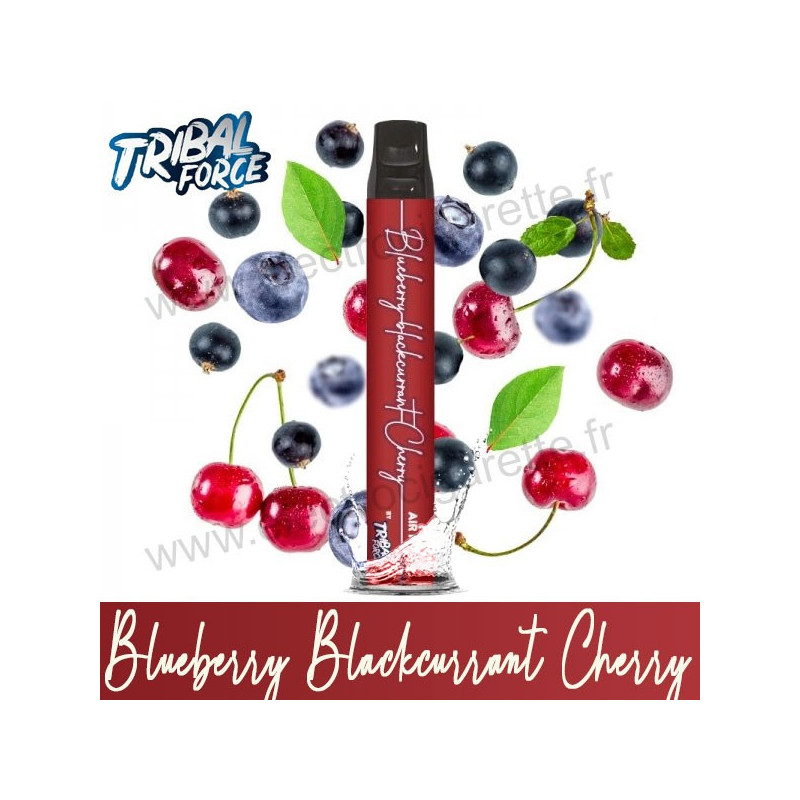 Blueberry Blackcurrant Cherry - Tribal Force - Air Puff 600 - Vape Pen - Cigarette jetable