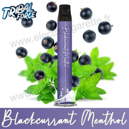 Blackcurrant Mernthol - Tribal Force - Air Puff 600 - Vape Pen - Cigarette jetable