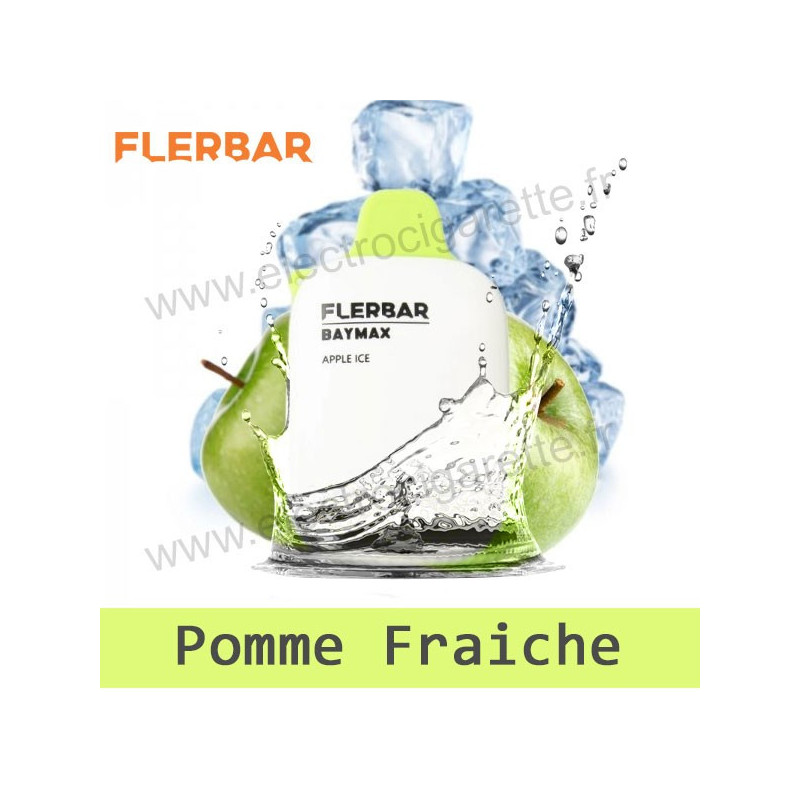 Pomme Fraiche - Apple Ice - FlerBar Baymax - 3500 Puffs - Puff Vape Pen - Cigarette jetable