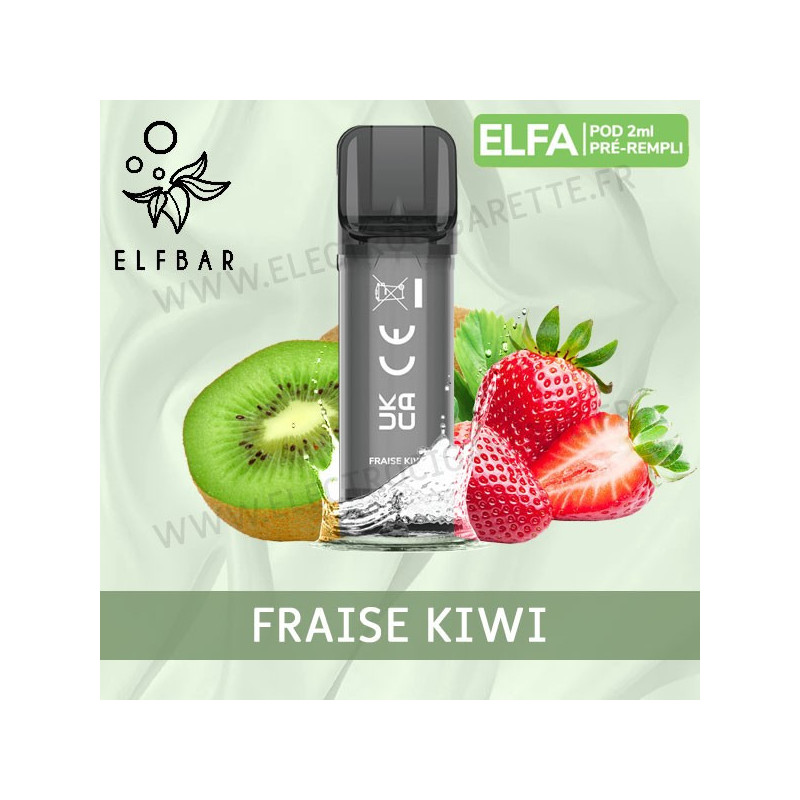 Fraise Kiwi - 2 x Capsules Pod Elfa par Elf Bar - 2ml - Vape Pen